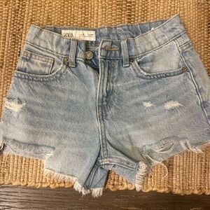 Zara Kids Light Blue Denim Shorts